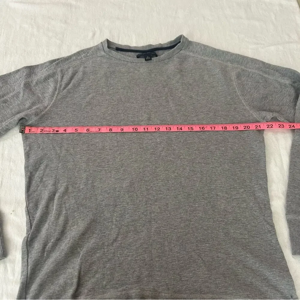 Banana Republic Gray Crewneck 100% Cotton Light Sweater Medium Classic Pullover